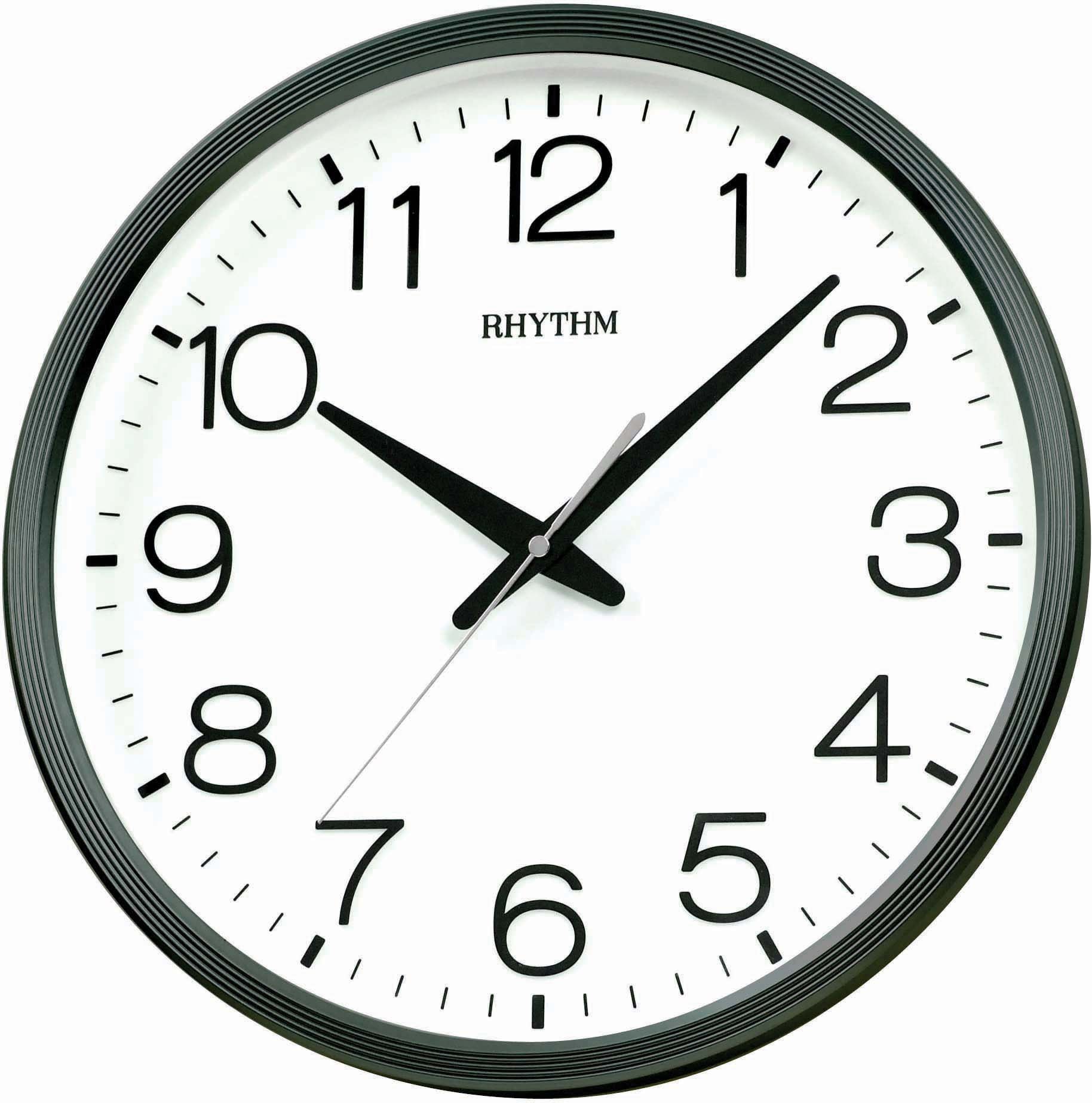 CMG494NR02 Black Basic Wall Clock – Rhythm Clocks
