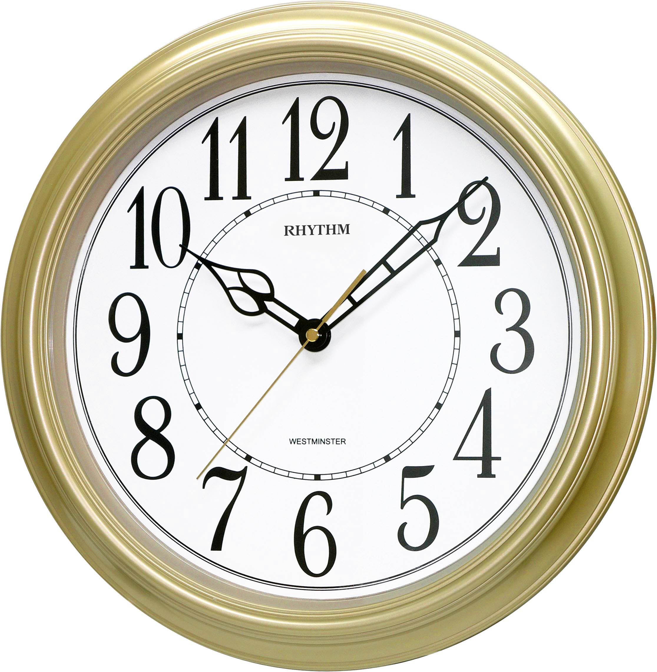 CMH726NR18 Westminster Chime Gold Wall Clock – Rhythm Clocks
