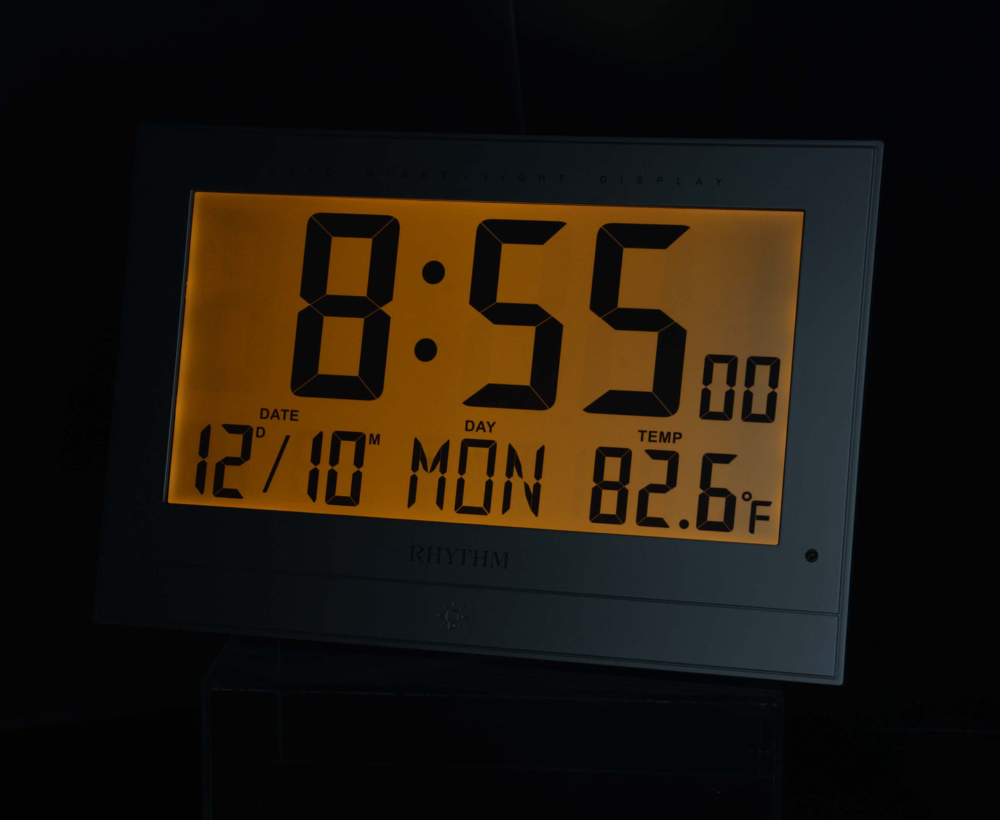 LCW018NR19 Silver Wall cum Table Digital Clock