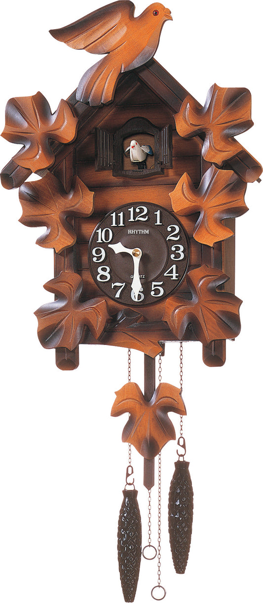 4MJ234-RH06 Bird Top Wooden Cuckoo Clock