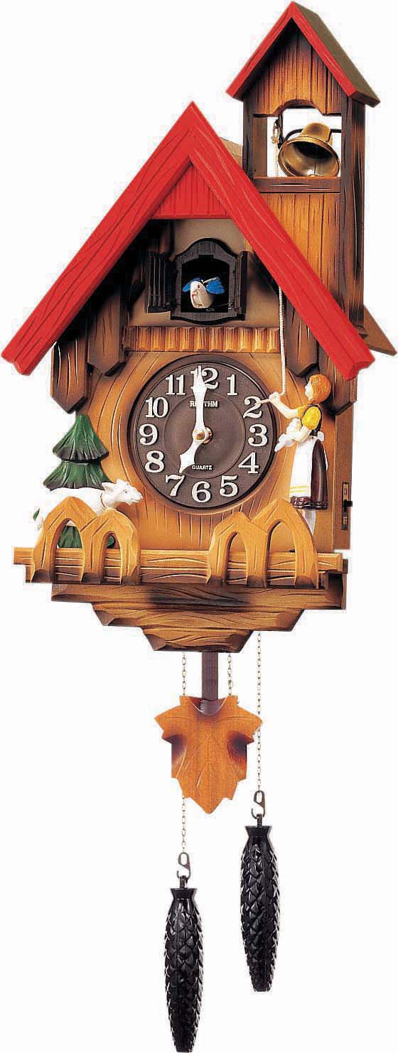 4MJ417-R06 Bell Wooden Cuckoo Clock