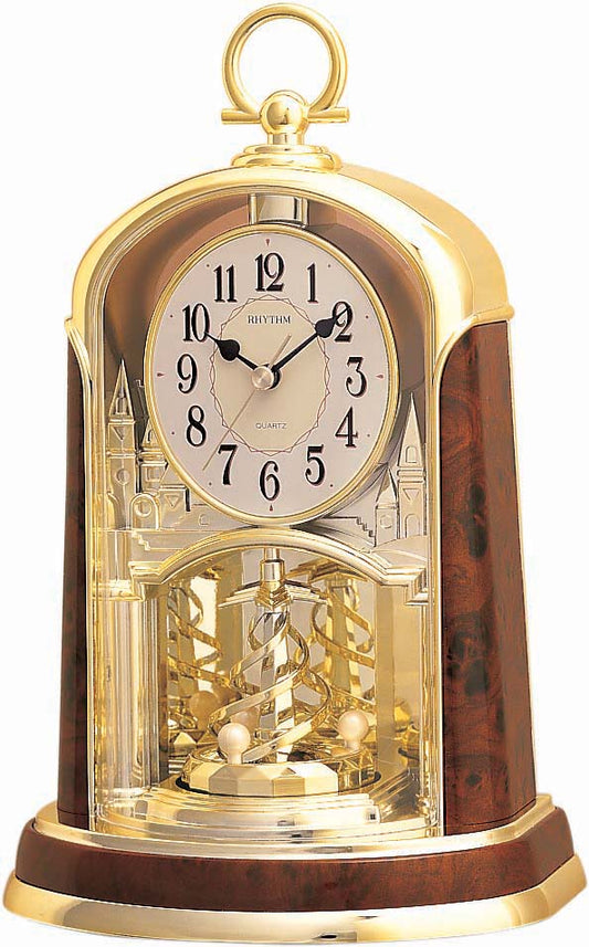 4SG713WS23 Woodgrain Decorative Desk Clock