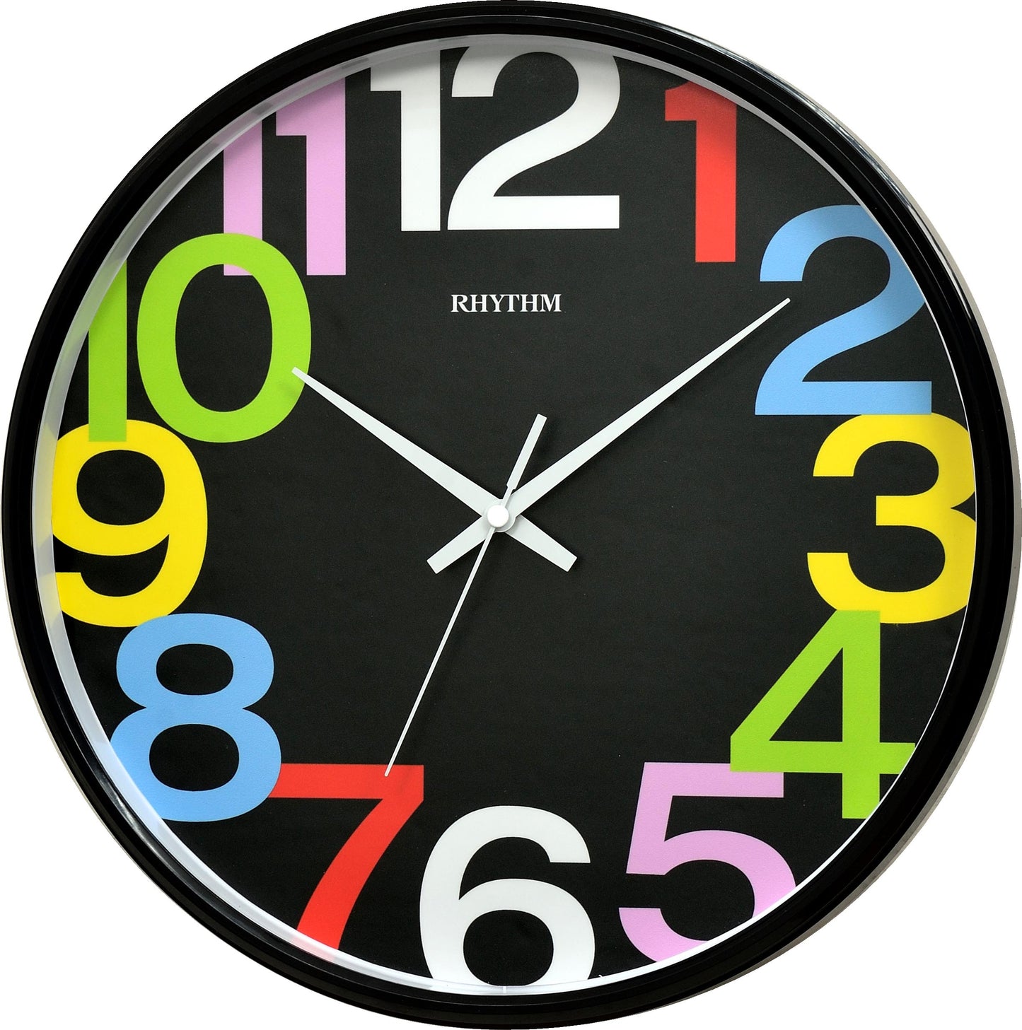 CMG589BR76 Multicolor Black Wall Clock