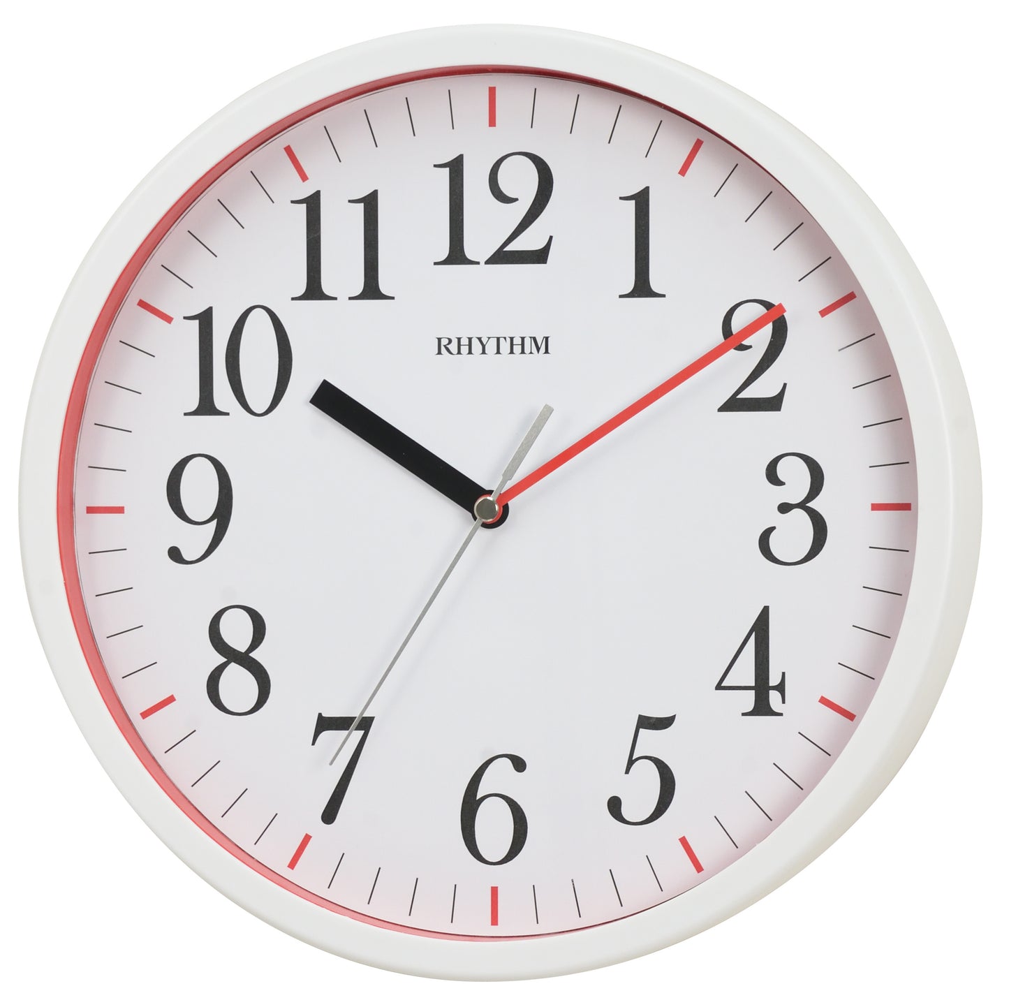 CMG600NR72 Silent Silky Red Wall Clock