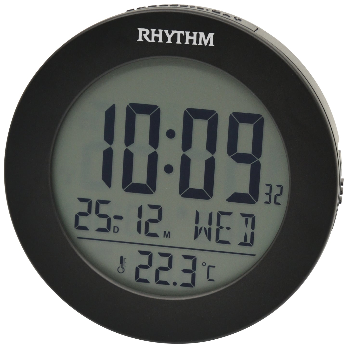 LCT103NR02 Black Circle Digital Clock