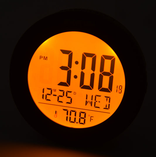 LCT103NR03 White Circle Digital Clock