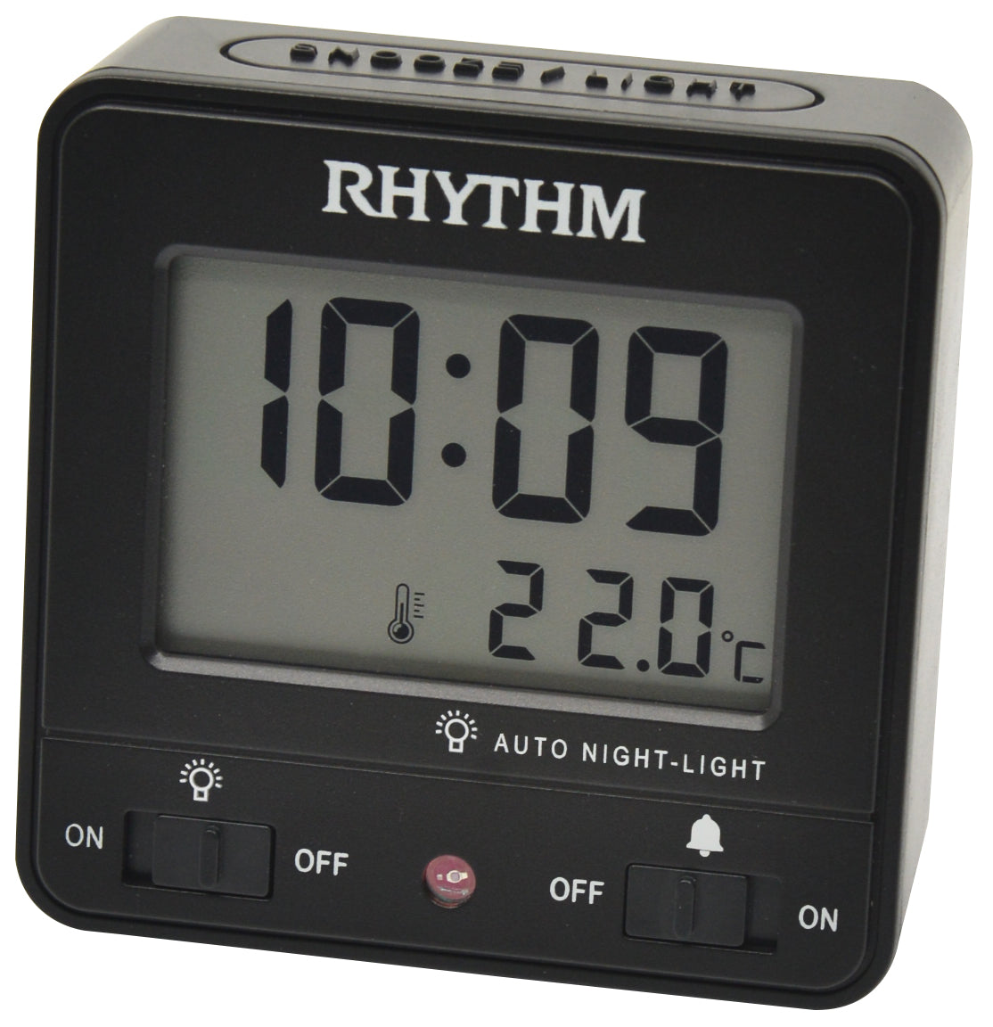 LCT105NR02 Compact Black Auto Night Light Digital Clock