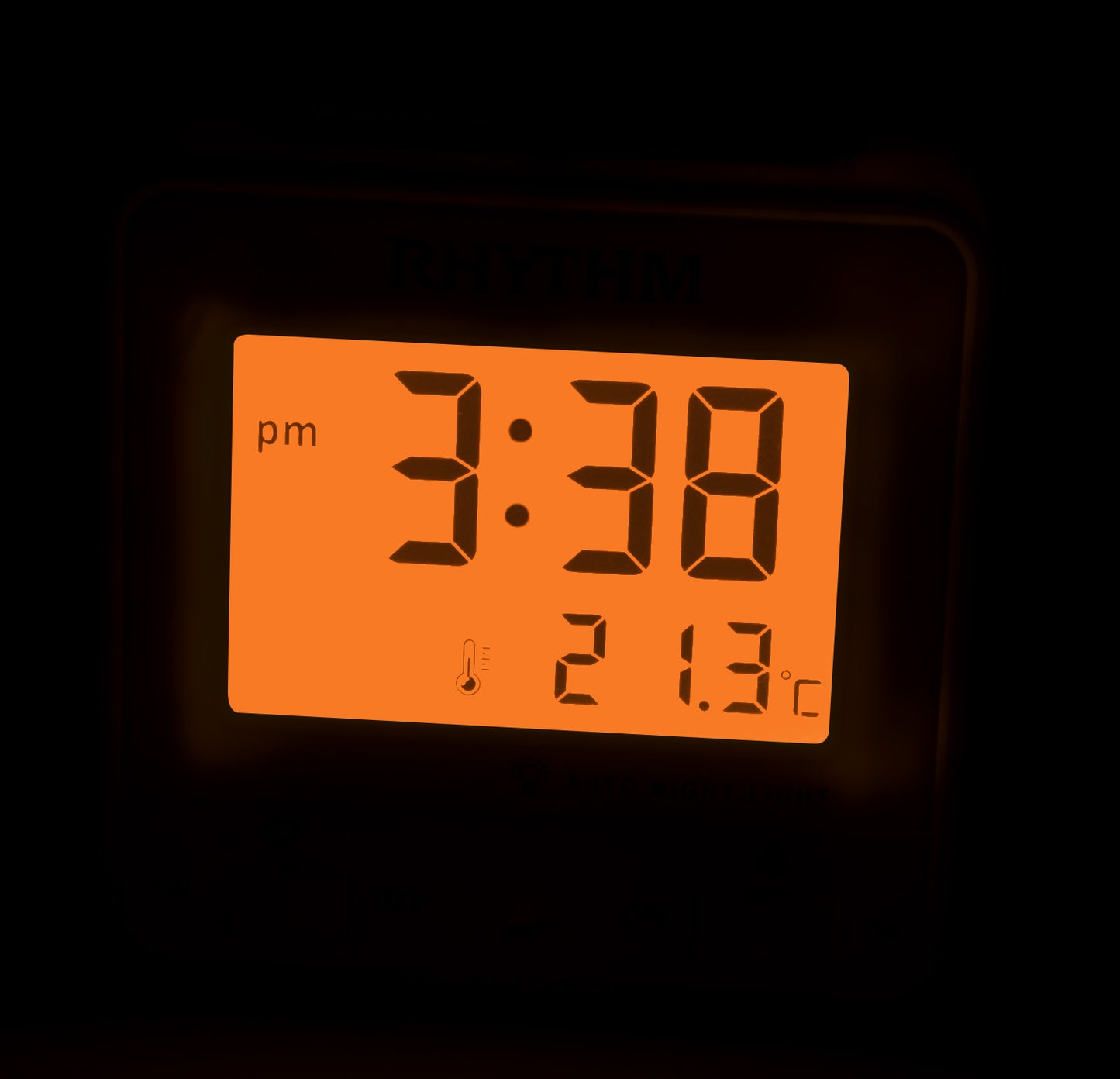 LCT105NR02 Compact Black Auto Night Light Digital Clock