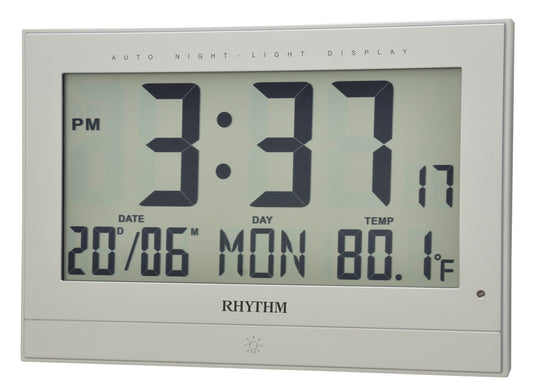 LCW018NR19 Silver Wall cum Table Digital Clock