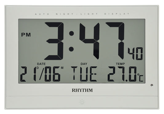 LCW018NR19 Silver Wall cum Table Digital Clock